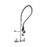 Elkay® LK943LC Pre-Rinse Faucet, 1.2 gpm Flow Rate, 8 in Center, Swivel Spout, Polished Chrome, 2 Handles