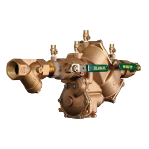 WATTS® 0122765 LF909 Reduced Pressure Zone Assembly, 1-1/4 in Nominal, MNPT End Style, Quarter-Turn Ball Valve, Cast Copper Silicon Alloy Body