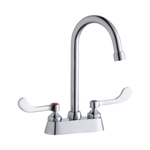 Elkay® LK406GN05T4 Centerset Bathroom Faucet, Polished Chrome, 2 Handles, 1.5 gpm Flow Rate