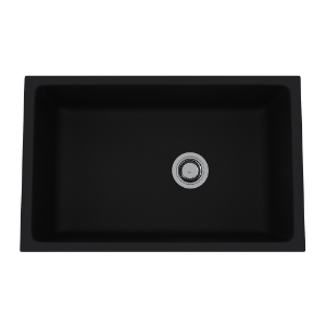Rohl® 6307-63 Allia Traditional Kitchen Sink, Satin Black, Rectangular Shape, 32 in L, 1 Faucet Hole, Undermount Mounting