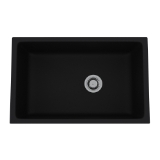 Rohl® 6307-63 Allia Traditional Kitchen Sink, Satin Black, Rectangular Shape, 32 in L, 1 Faucet Hole, Undermount Mounting