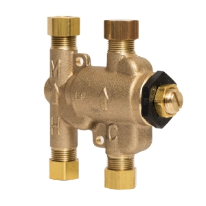 WATTS® Under Sink Guardian® 0204143 USG Thermostatic Mixing Valve, 3/8 in Nominal, Compression End Style, 150 psi Pressure, 0.25 gpm Flow, Brass Body