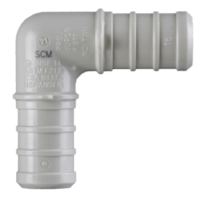 Sioux Chief 642PX4 6_PX Elbow, 1 x 1 in Nominal, F2159 AccuCrimp™ End Style, Polyphenylsulfone