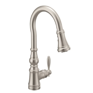 Moen® S73004SRS Weymouth™ Pulldown Kitchen Faucet, 1.5 gpm Flow Rate, Spot Resist™ Stainless, 1 Handle, 1 Faucet Hole