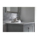 DELTA® 2593-SSMPU-DST Linden® Centerset Lavatory Faucet, Stainless, 2 Handles, Metal Pop-Up Drain, 1.2 gpm