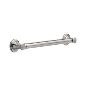 DELTA® 41618-SS Traditional Decorative Grab Bar, 18 in L x 1-1/4 in Dia, Stainless, Zinc