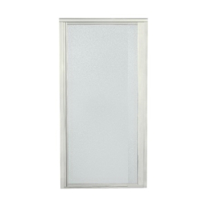 Sterling® 1505D-26N-G10 1500 Pivot Shower Door, Tempered Glass, Framed Nickel Frame, 23 to 26-1/2 in Opening Width, 1/8 in THK Glass