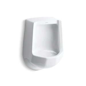 Kohler® 4989-R-0 Freshman™ Siphon Jet Urinal, 1 gpf Flush Rate, Rear Spud, Wall Mount, White