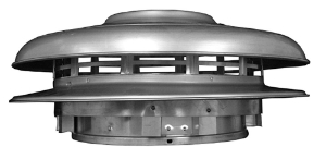 ECCO™ 200306 3RC Vent/Rain Cap, Aluminum, 3 in Flange, 8 in W 6-1/8 in H Cap