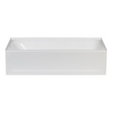 ELM® T6030RWHT Premier Bathtub, Topaz™, Soaking, 60 in L x 30 in W, Right Drain, White