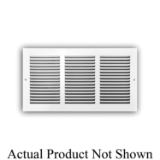 1-Way Stamped Face Return Air Grille, 12 x 24 in, Steel, Pristine White Powder Coated, Import