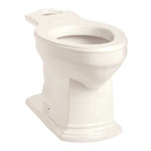 Mansfield® SmartHeight™ 4115 BIS Barrett™ Toilet Bowl Only, Biscuit, Elongated Shape, 12 in Rough-In, 16-1/2 in H Rim, 2-1/8 in Trapway