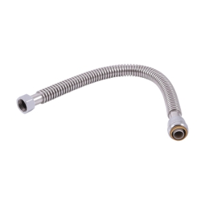 Sharkbite® SS3094FLEX24LF Corrugated Flexible Water Heater Connector, 1 in Nominal, FNPT End Style, 24 in L, Stainless Steel