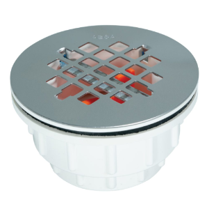 AB&A™ 63501 Receptor Base Shower, Drain, Solvent Weld – 2″ Rib Grip – SS Snap-On Strainer, PVC