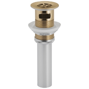 Brizo® RP72412GL Grid Strainer with Overflow, 2-3/8 in Nominal, 2-3/8 in OAL, Brass, Brilliance® Luxe Gold