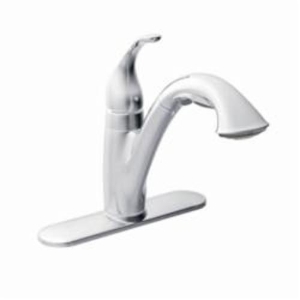 Moen® 67545C Kitchen Faucet, Camerist®, 1.5 gpm Flow Rate, 120 deg Spout, Chrome, 1 Handle, 1/3 Faucet Holes