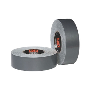 T-REX® 152402 PC 745 Premium Cloth Tape, 35 yd L x 48 mm W, 17 mil THK, Natural Rubber Adhesive, Polyethylene Film with Cloth Carrier Backing, Metallic Silver