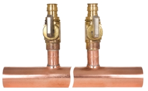 Sioux Chief PowerPEX® BranchMaster™ 672WV0444 Manifold With Valve, 1 x 1/2 in, Male C x F1960 PEX, Copper