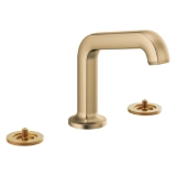 Brizo® 65307LF-GLLHP Kintsu® Widespread Lavatory Faucet, 1.5 gpm at 60 psi Flow Rate, 4-1/4 in H Spout, 6 to 16 in Center, Luxe Gold, 2 Handles