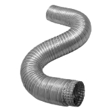 Southwark MF4 MF Flexible Duct, 4 in Dia Inside x 8 ft L, 5000 fpm Flow Rate, Aluminum