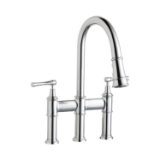 Elkay® LKEC2037CR Kitchen Faucet, Explore™, 1.5 gpm Flow Rate, Polished Chrome, 2 Handles, 3 Faucet Holes, Function: Traditional