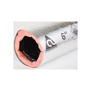 30 Series Insulated Flexible Air Duct, 6 in ID x 25 ft L, 5000 fpm, Metallized Polyester Jacket, Domestic redirect to product page