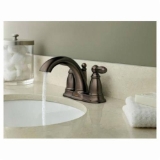 Moen® 6610ORB Brantford™ Centerset Bathroom Faucet, Oil Rubbed Bronze, 2 Handles, Metal Pop-Up Drain, 1.5 gpm Flow Rate