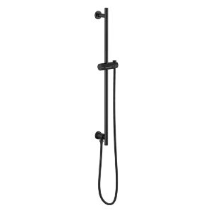 Brizo® 74792-BL Essential™ Shower Series Linear Round Universal Wall Slide Bar With Adjustable Slide, 28-7/8 in L Bar, 3-5/8 in OAD, Matte Black