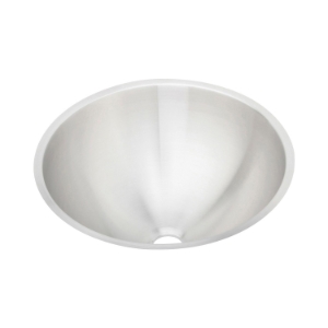 Elkay® ELUH16 Bathroom Sink, Asana, Circular Shape, 18-3/8 in W x 18-3/8 in D x 8 in H, Under Mount, Stainless Steel, Lustertone