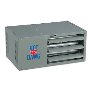 MODINE Hot Dawg® HD100AS0111 HD Series Tubular Power Vented Gas/Hydronic Propeller Unit Heater, 115 VAC, 1/6 hp, 1490 cfm, 35-1/2 in W x 20-1/2 in H x 31 in D