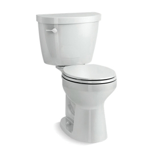 Kohler® 31641-95 2-Piece Chair Height Toilet, Cimarron® Comfort Height®, Round Front Bowl, 6-5/8 in H Rim, 12 in Rough-In, 1.28 gpf, Ice Grey