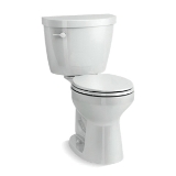 Kohler® 31641-95 2-Piece Chair Height Toilet, Cimarron® Comfort Height®, Round Front Bowl, 6-5/8 in H Rim, 12 in Rough-In, 1.28 gpf, Ice Grey