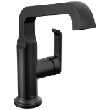 DELTA® 689-BL-DST Tetra™ Single Handle Mid-Height Vessel Bathroom, 1.2 gpm Flow Rate, 1 Handle, Pop-Up Drain, 1 Faucet Hole, Lumicoat® Matte Black, Lavatory Function