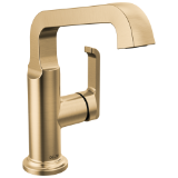 DELTA® 689-CZ-PR-DST Tetra™ Single Handle Mid-Height Vessel Bathroom, 1.2 gpm Flow Rate, 1 Handle, Pop-Up Drain, 1 Faucet Hole, Lumicoat® Champagne Bronze, Lavatory Function