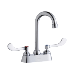Elkay® LK406GN04T4 Centerset Bathroom Faucet, Polished Chrome, 2 Handles, 1.5 gpm Flow Rate