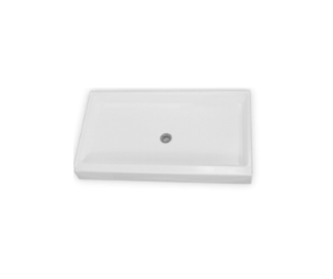 Clarion SP6034-WH Residential Shower Base, White, Center Drain, 60 in L x 34 in W x 7 in D