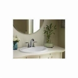 Sterling® 442004-0 Self-Rimming Bathroom Sink with Overflow, Sanibel®, Oval Shape, 4 in Faucet Hole Spacing, 20 in L x 17 in W x 8 in H, Drop-In Mount, Vitreous China, White