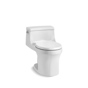 Kohler® 4007-0 1-Piece Toilet, San Souci®, Round Bowl, 15-1/4 in H Rim, 12 in Rough-In, 1.28 gpf, White