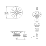 Elkay® LKDS35 Disposal Stopper/Strainer, Stain