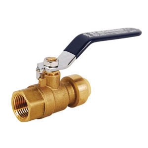 LEGEND INSTA-LOC II™ 456-014NL P-2200NL Push-to-Connect Ball Valve, 3/4 in Nominal, Push x FNPT End Style, DZR Forged Brass Body, Full Port