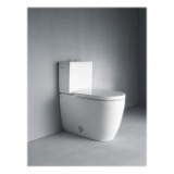 DURAVIT D4201600 2-Piece Toilet, ME by Starck, Elongated Bowl, 16-1/2 in H Rim, 12 in Rough-In, 1.32/0.92 gpf, White