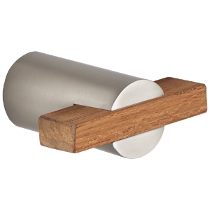 Brizo® 699135-NKTK Litze™ Drawer Pull, Metal, Luxe Nickel/Teak Wood