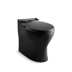 Kohler® 4326-7 Persuade® Comfort Height® Toilet Bowl with Skirted Trapway, Black, Elongated Front Shape, 12 in Rough-In, 2 in Trapway