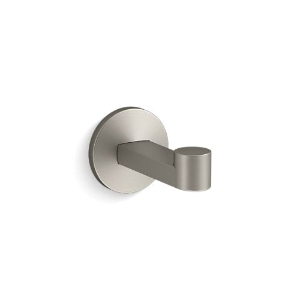 Kohler® 78378-BN Components® Robe Hook, 2-3/8 in OAH x 2-3/8 in OAW x 4 in OAD, Zinc, Vibrant® Brushed Nickel