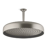 Kohler® 26292-BN Statement® 1-Function Contemporary Rain Showerhead with Katalyst® Air Induction Technology, 2.5 gpm Max Flow, 1 Spray, 12 in Dia Head, Vibrant® Brushed Nickel
