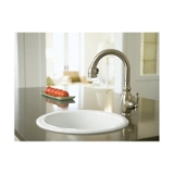 Kohler® 6565-96 Porto Fino™ Bar Sink, Round Shape, 18-3/8 in Dia x 8-5/8 in D, Top/Undermount, Enameled Cast Iron, Biscuit