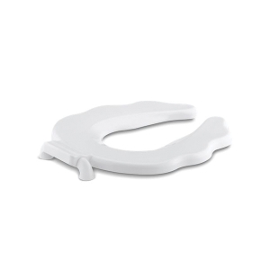 Kohler® 4686-A-0 Primary™ Toilet Seat, Round Bowl, Open Front, Plastic, White