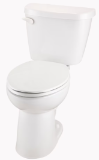 Gerber® GMX20918 2-Piece Toilet, Maxwell®, Elongated Bowl, 12 in Rough-In, 1.6 gpf Flush Rate, White