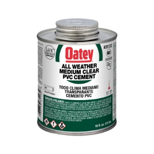 Oatey® 31132 All Weather Low VOC Medium Body PVC Cement, 16 oz Container, Clear