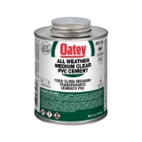 Oatey® 31132 All Weather Low VOC Medium Body PVC Cement, 16 oz Container, Clear